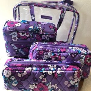Vera Bradley 4pc Cosmetic bag set
